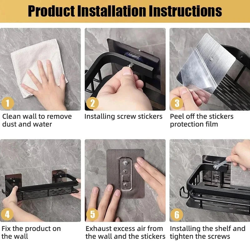 Wandmontiertes Badezimmerregal aus Holz für mehr Ordnung