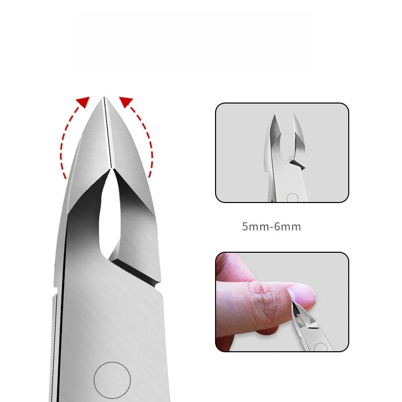 Edelstahl Nagelhautschere für präzise Maniküre und Peeling
