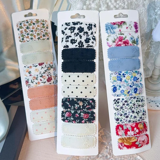 10er Set Blumen-Haarklammern für Mädchen – sicherer Halt, charmantes Design