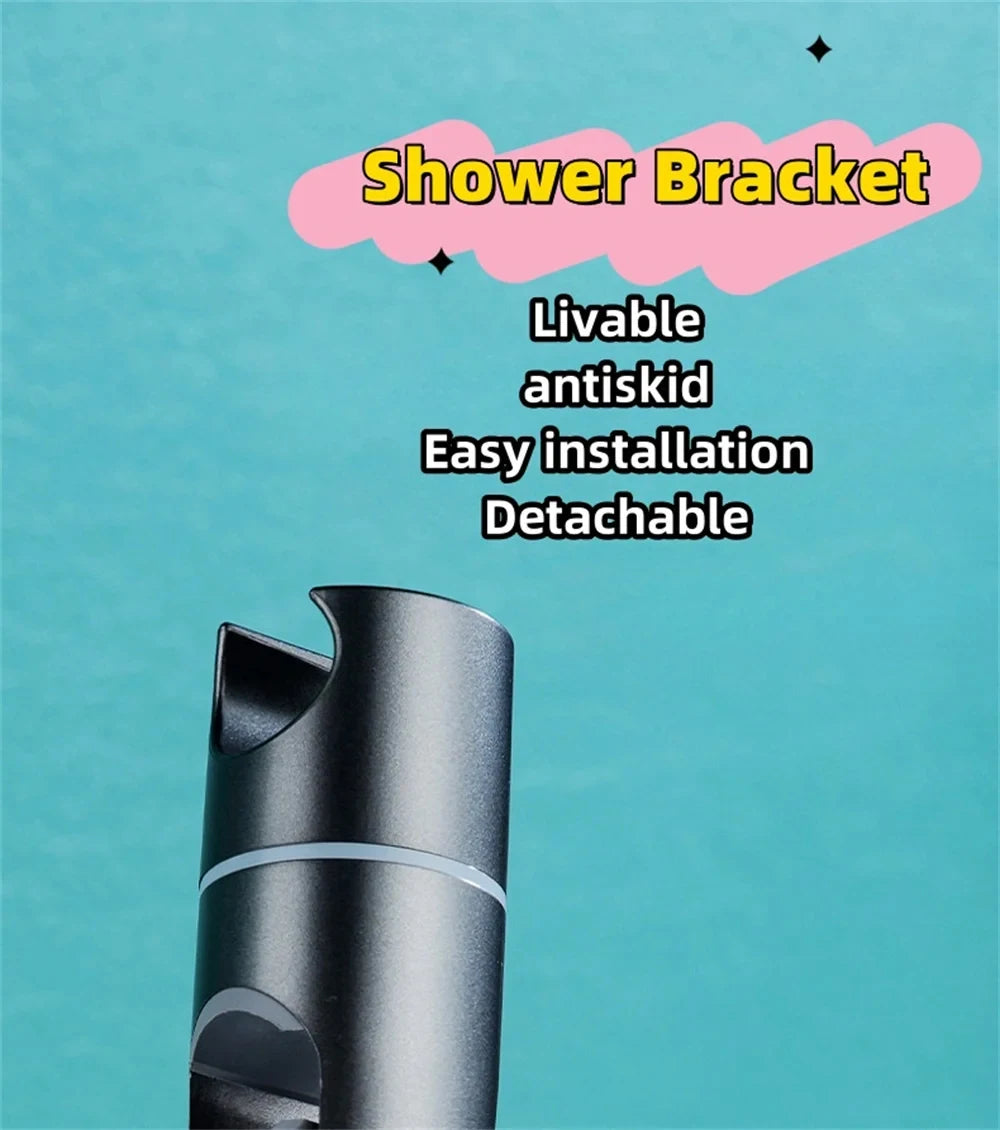 Einstellbarer Duschkopfhalter aus ABS Kunststoff mit Rotation und Schiene-Yabubest - Home & More