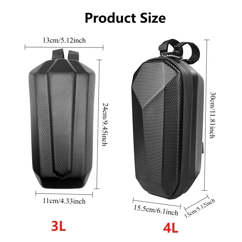 Wasserdichte Hard Shell Tasche für E-Scooter & Fahrrad – 3L/4L Kapazität