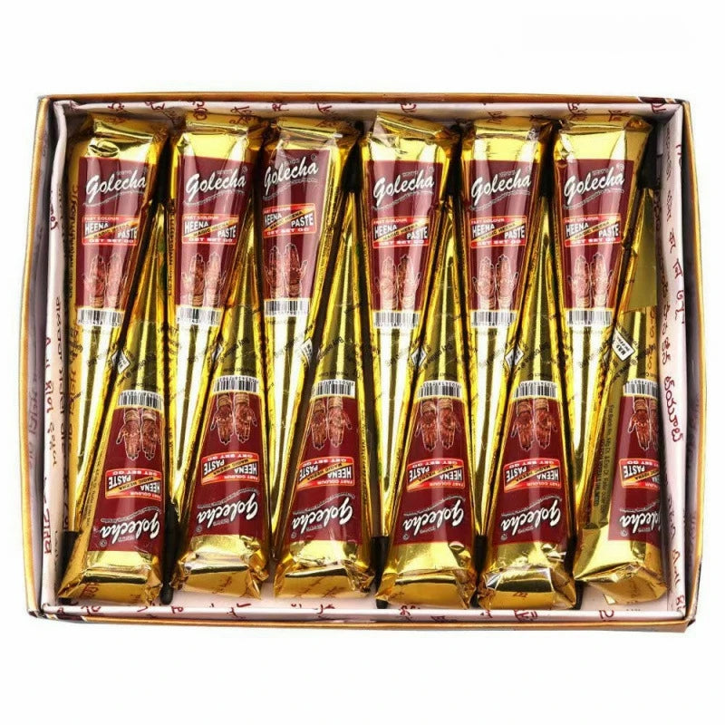 Temporäre Henna Tattoo Creme in Braun Schwarz Rot