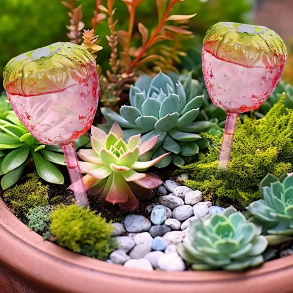 Automatische Keramik-Glaskugeln zur Selbstbewässerung 2er/4er Set für Garten - Pflanze