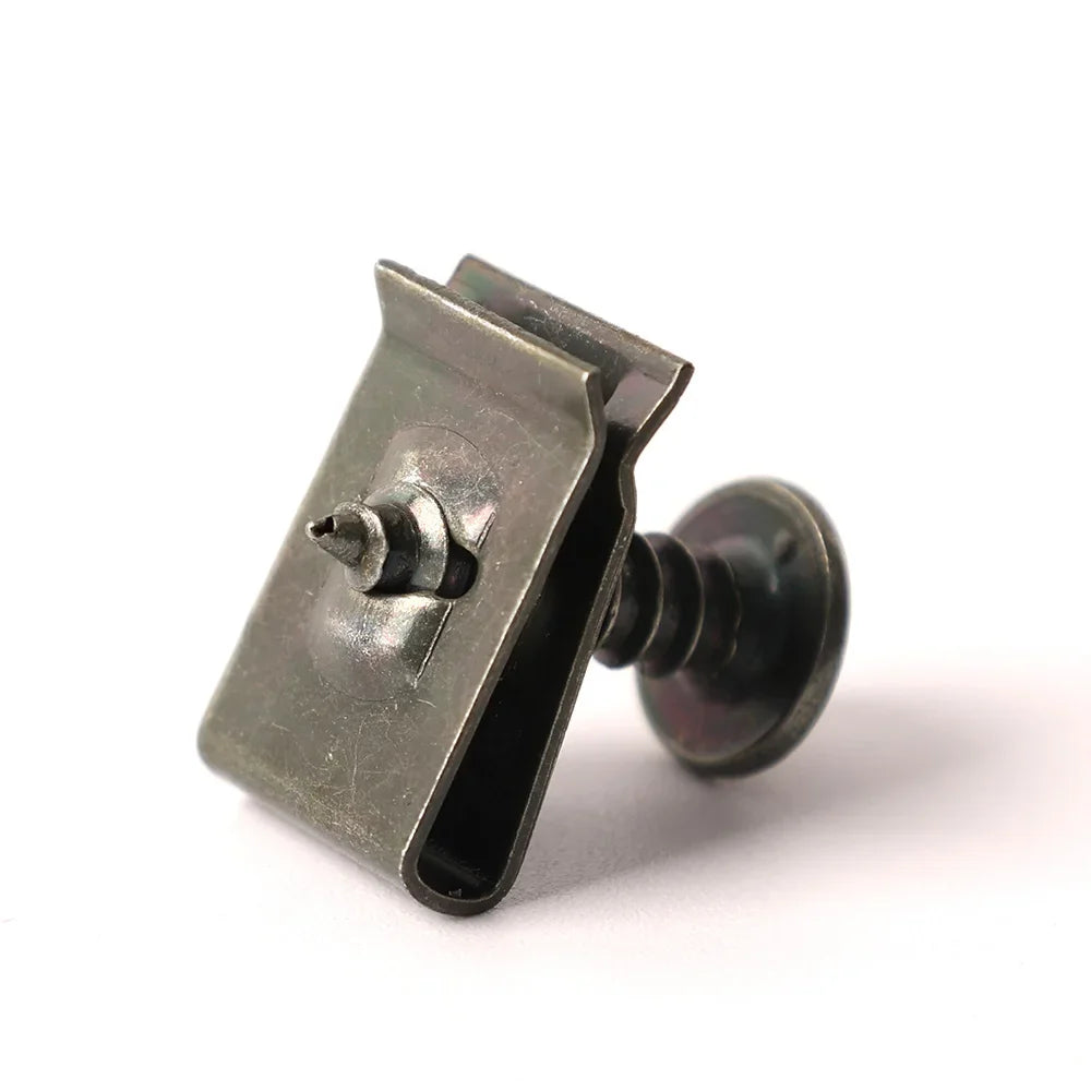 Robuster U-förmiger Auto-Befestigungsclip mit Schraube, Armeegrün, 10er Set