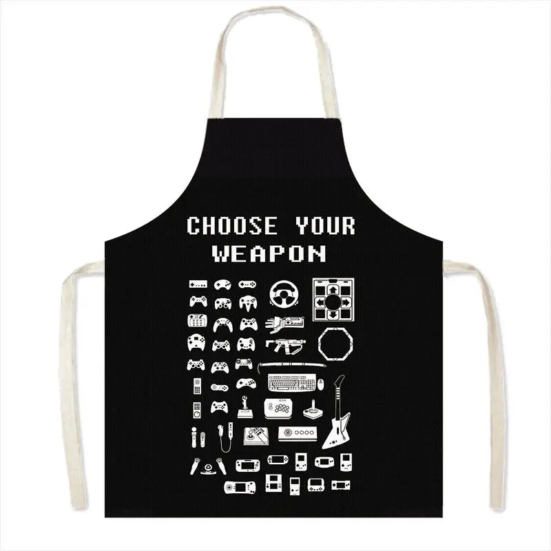 Leinen-Schürze mit Baumwollmix – Strapazierfähig und Pflegeleicht für Haushalt - Küche