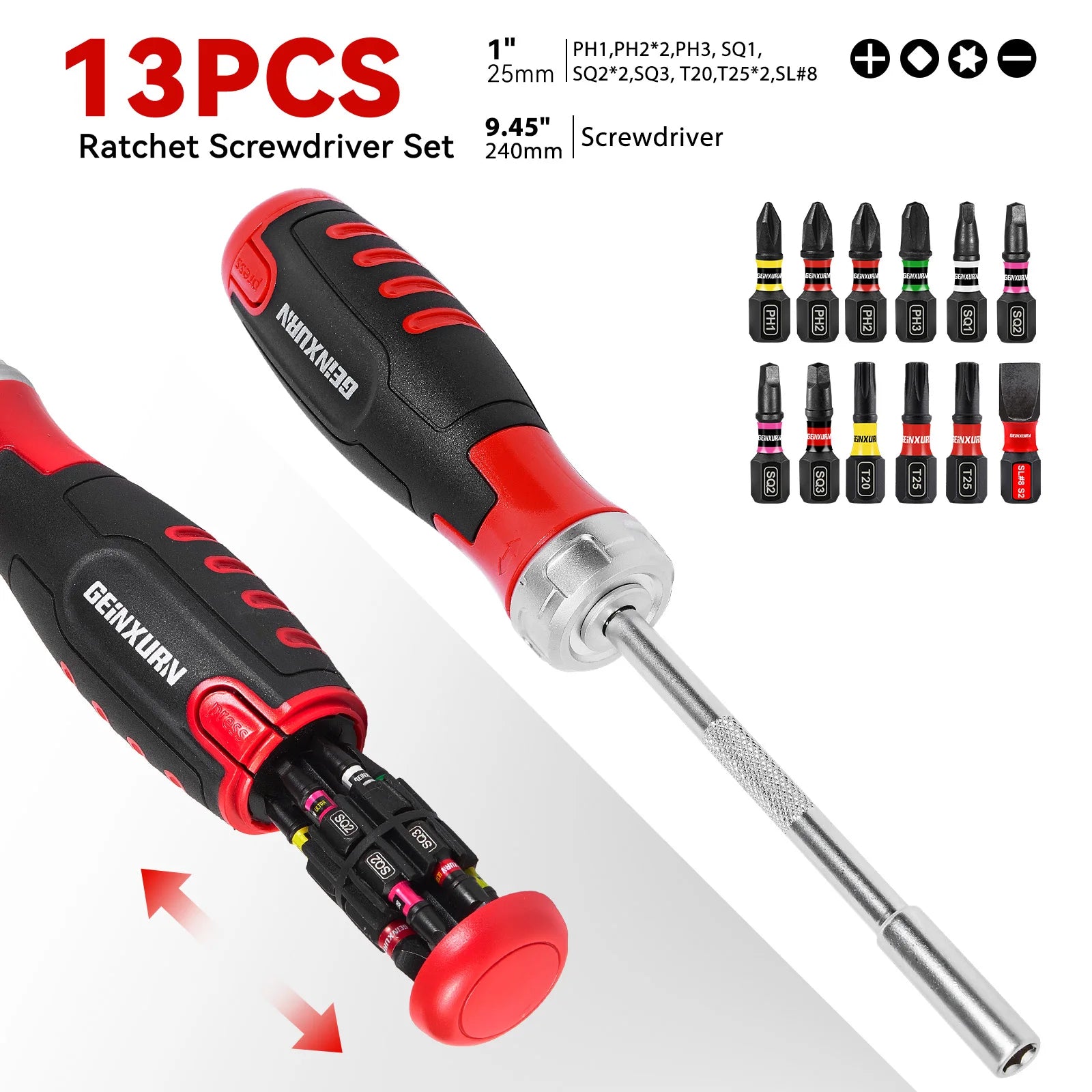 Vielseitiges 12-in-1 Ratschenschraubendreher Set für Reparaturen