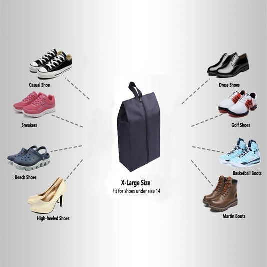 2er/4er Pack Wasserdichte Schuh-Reisetaschen aus Oxford mit Reißverschluss