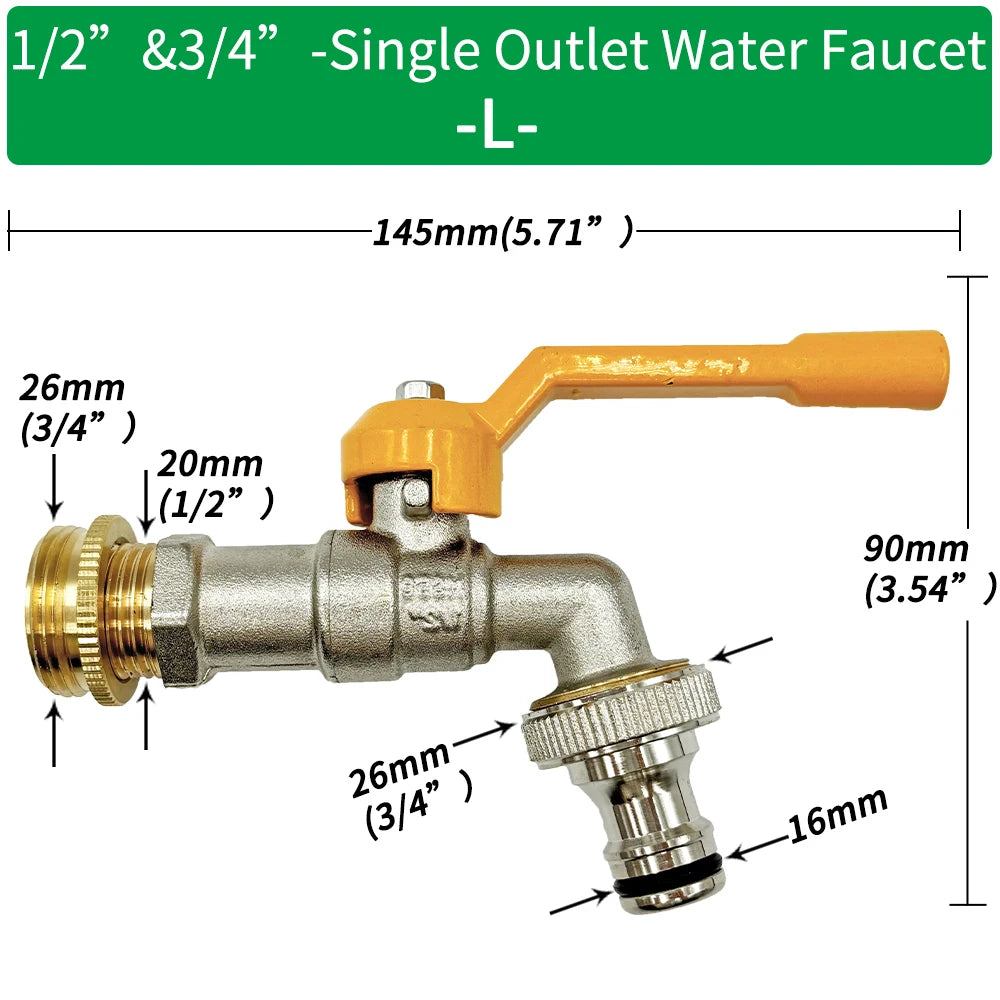 Metall-Gartenschlauch Adapter für Wasserhähne 1/2 Zoll Anschluss - Yabubest - Home & More