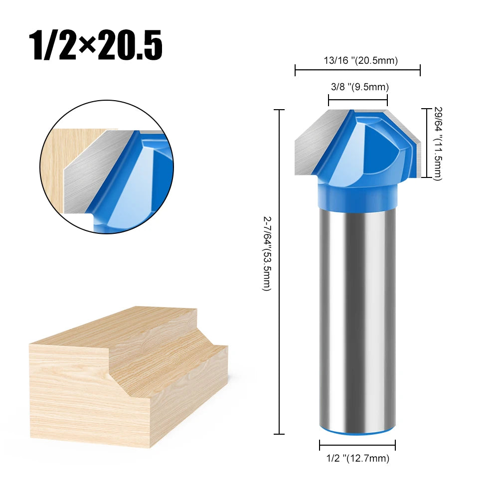 1/2 Schaft V-förmiger Fräser Router Bit für präzise Holzbearbeitung
