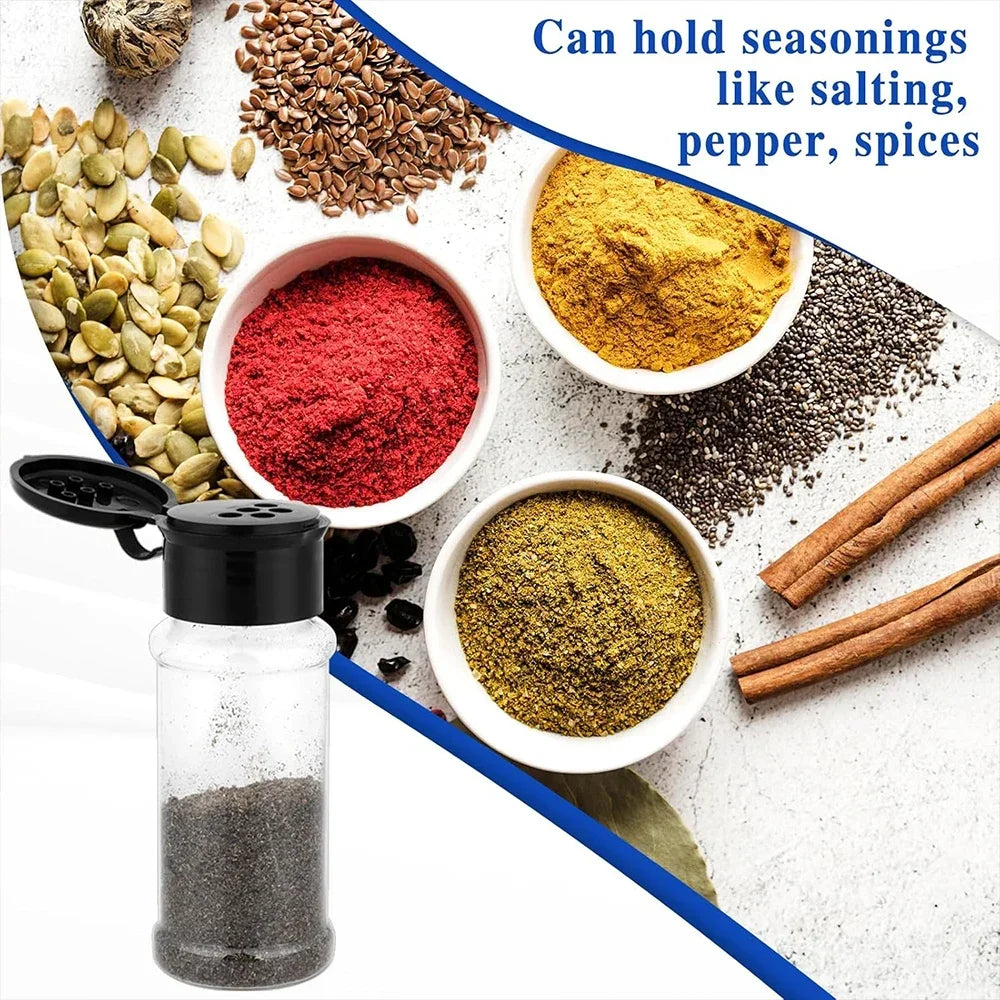 20 Stück Durchsichtige Kunststoff Gewürzflaschen Salz Pfefferstreuer