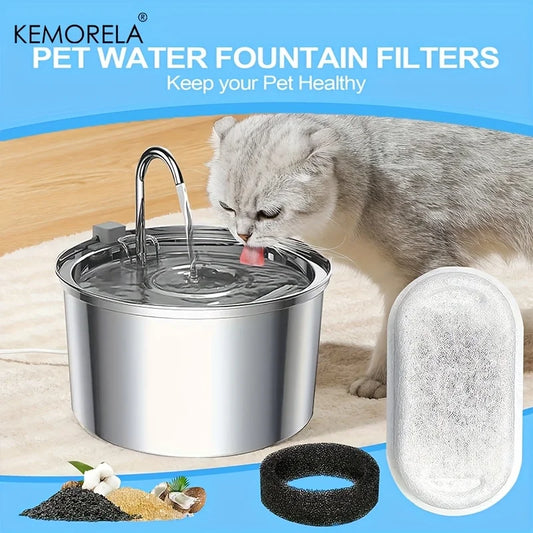 12/15 Katzen Wasserbrunnen Aktivkohle Schwamm Filter für Edelstahl Dispenser-Yabubest - Home & More