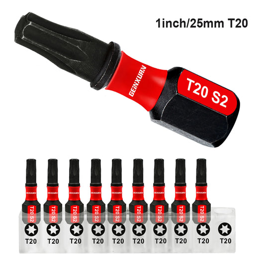 20er Torx Schraubendreher Bit Set T20 magnetisch S2 Stahl Schlagfest