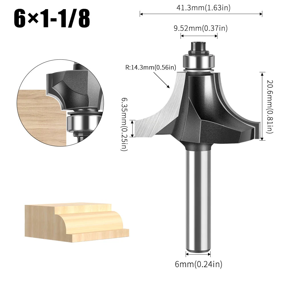 6/12mm Schaft Nut Schneiden Linie Router Bit für Holzbearbeitung