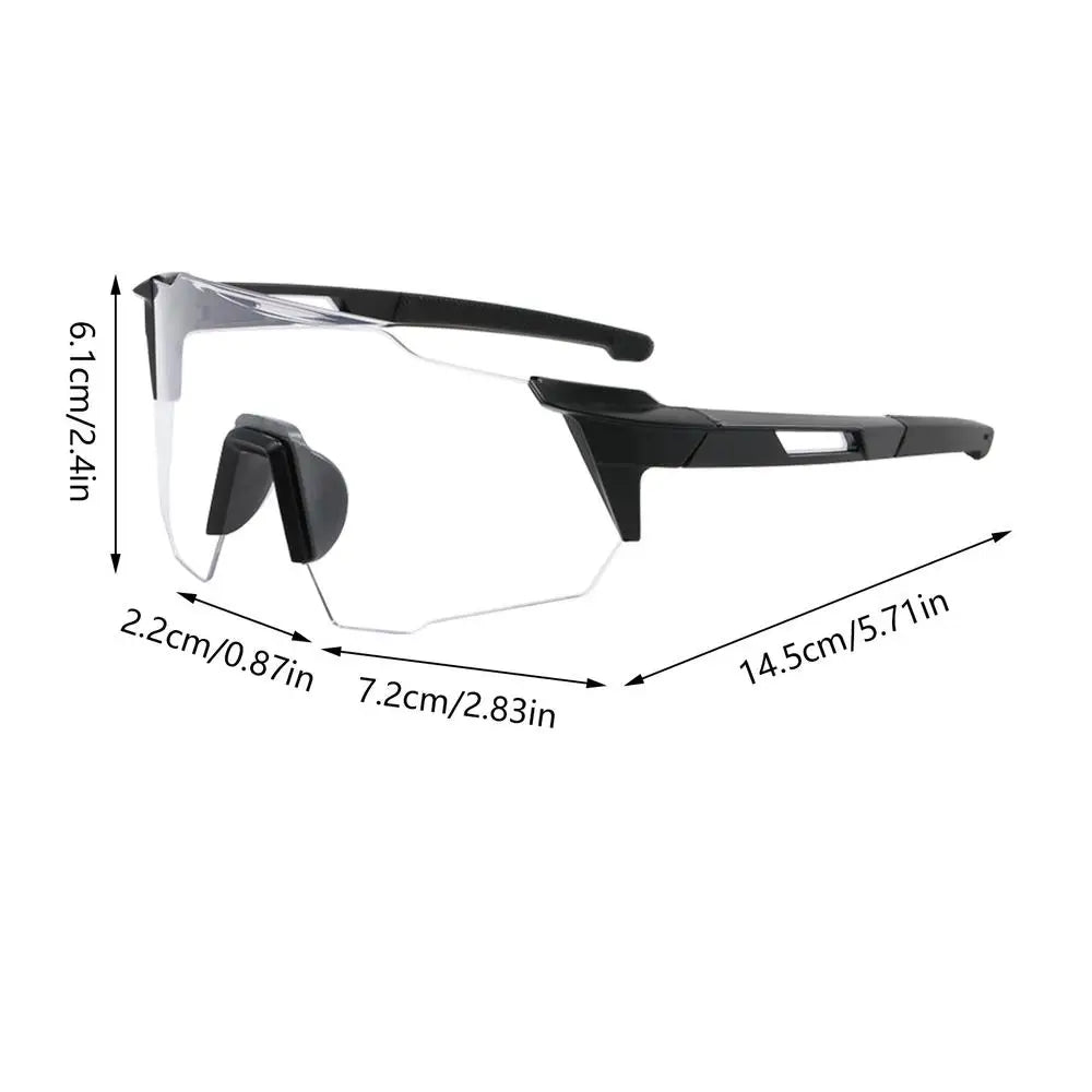 Photochrome Fahrradbrille UV Schutz Winddicht für Outdoor Sport Unisex