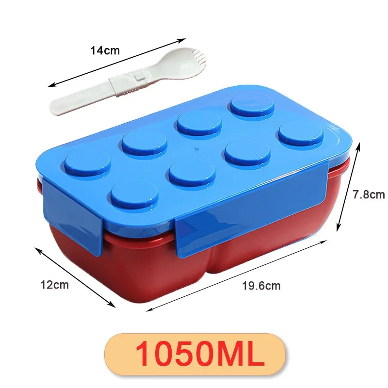 Baustein Bento Lunchbox Set 1050/1300ml doppellagig für Büro - Schule