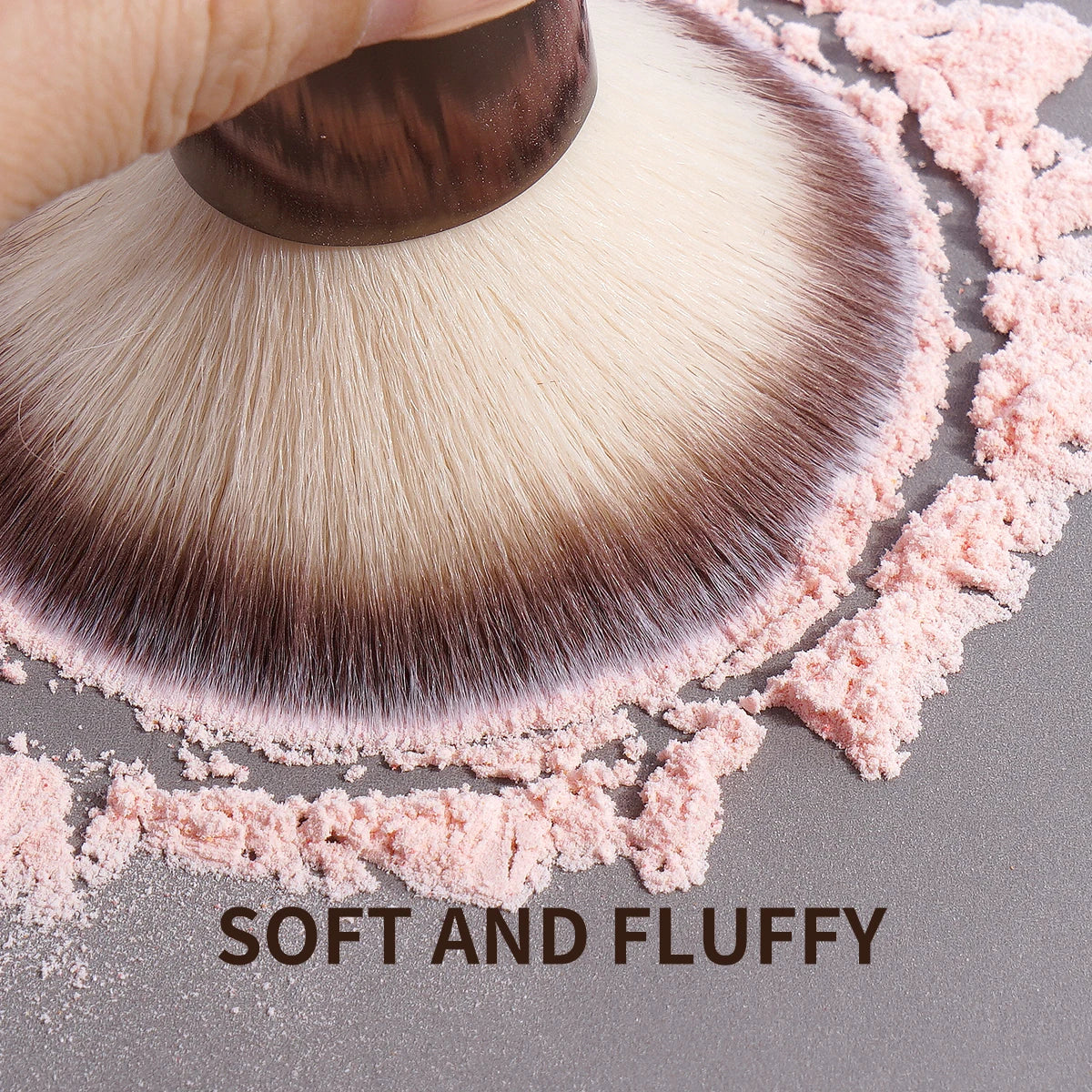 Make-up Doppelkopf-Pinsel: Weiches Haar für Foundation, Concealer - Bronzer