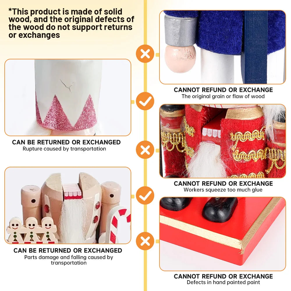 30 cm Holz Nussknacker Marionette Soldat Dekoration