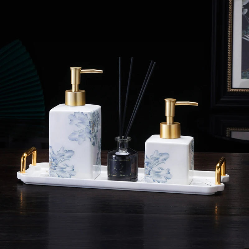 Keramik Seifenspender für Flüssigseife Badezimmer Accessoire