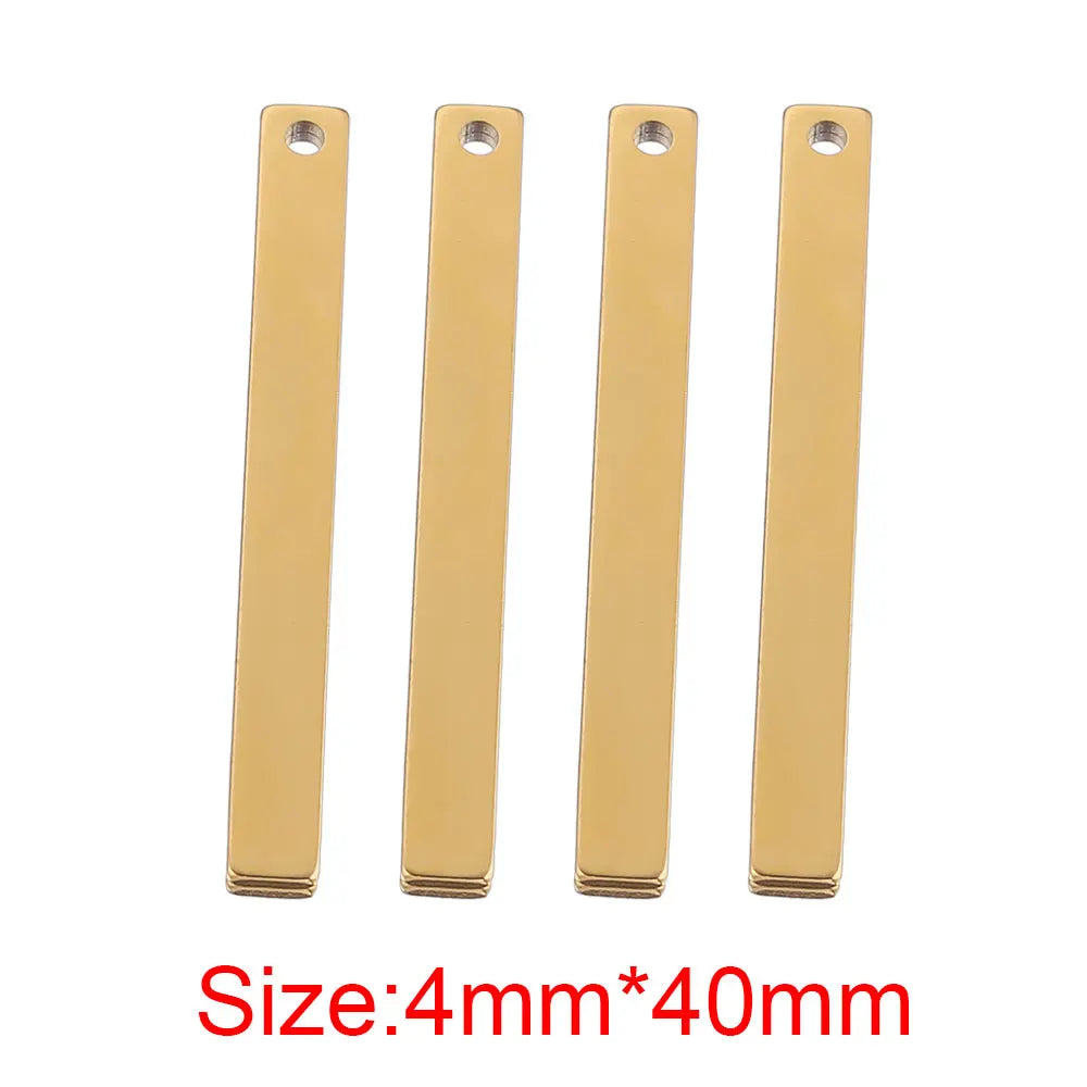 20 Stück Edelstahl Gold Rechteck Charm Connector für Schmuck DIY