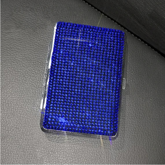 Elegantes personalisiertes Damen Zigarettenetui mit Diamantbesatz