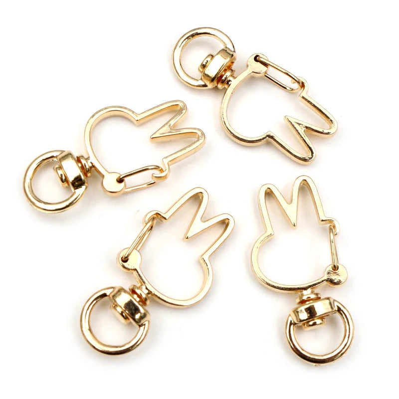 Herz Karabinerhaken Set für Schlüsselanhänger und DIY Projekte