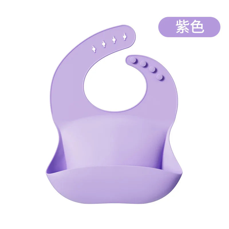 Weiches Silikon Baby Lätzchen mit 3D Reis Tasche wasserdicht für Kinder