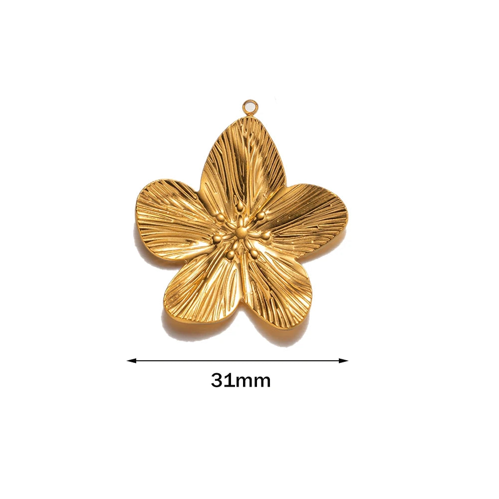 5er Set Edelstahl Charms Gold für Schmuckherstellung DIY Zubehör