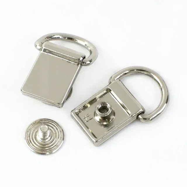 Metall D-Ring Schnallen Set mit Schrauben für Taschen Gurte DIY 4/10/20 Stück