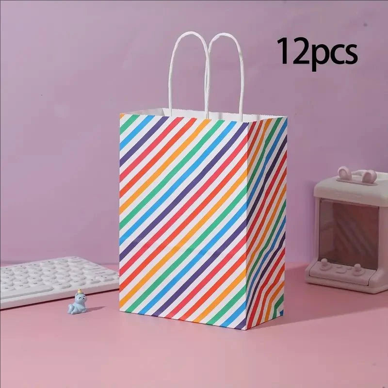 Bunte Kraftpapier Geschenktüten mit Griff für besondere Anlässe