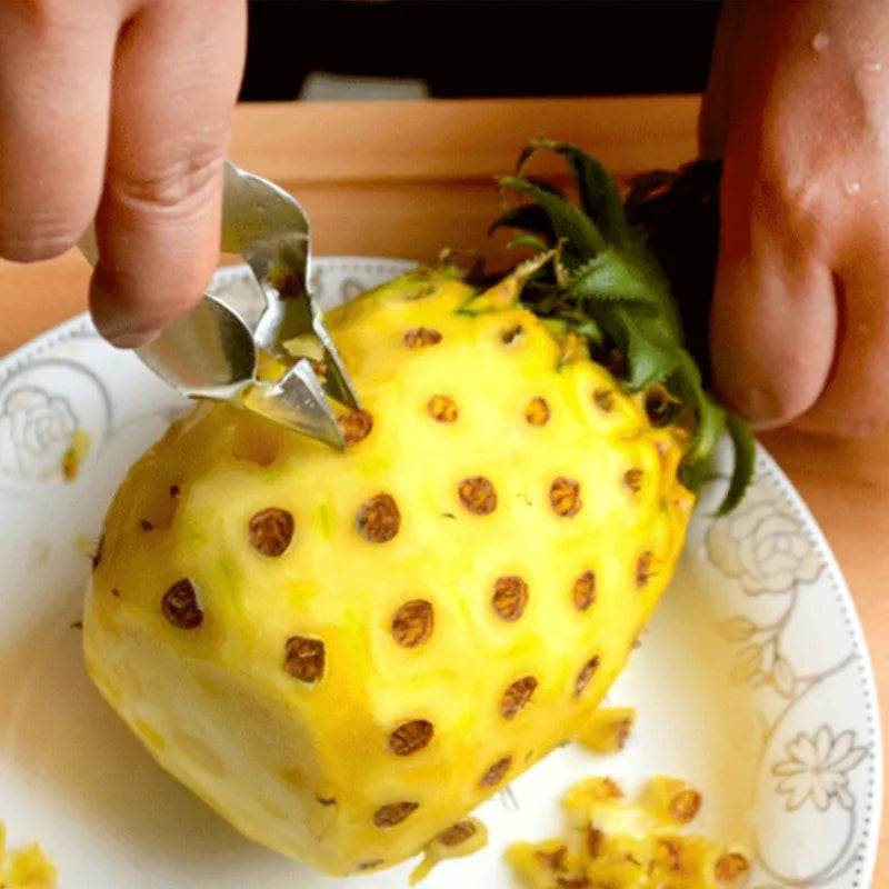 Effizienter 3-in-1 Edelstahl Kernentferner für Ananas, Erdbeere - Kürbis