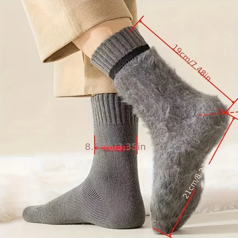 Ultradicke Wollsocken für Herren mit wärmendem Fleece