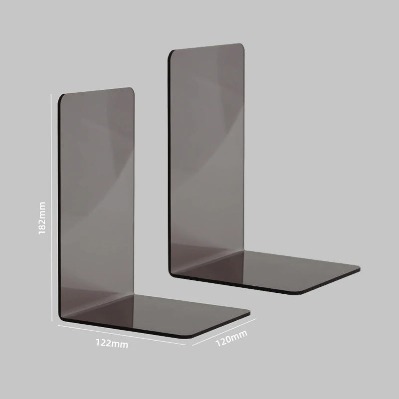 Klare Acryl Buchstützen L-Form für Schreibtisch und Regal