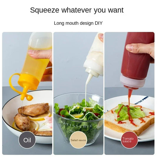 Auslaufsichere Squeeze Flasche für Ketchup Öl Sauce 250-680ml