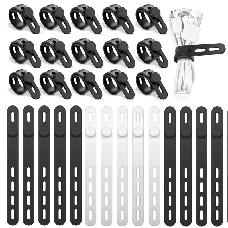 Verstellbare selbstsichernde Silikon Kabelbinder 12mm Wiederverwendbar