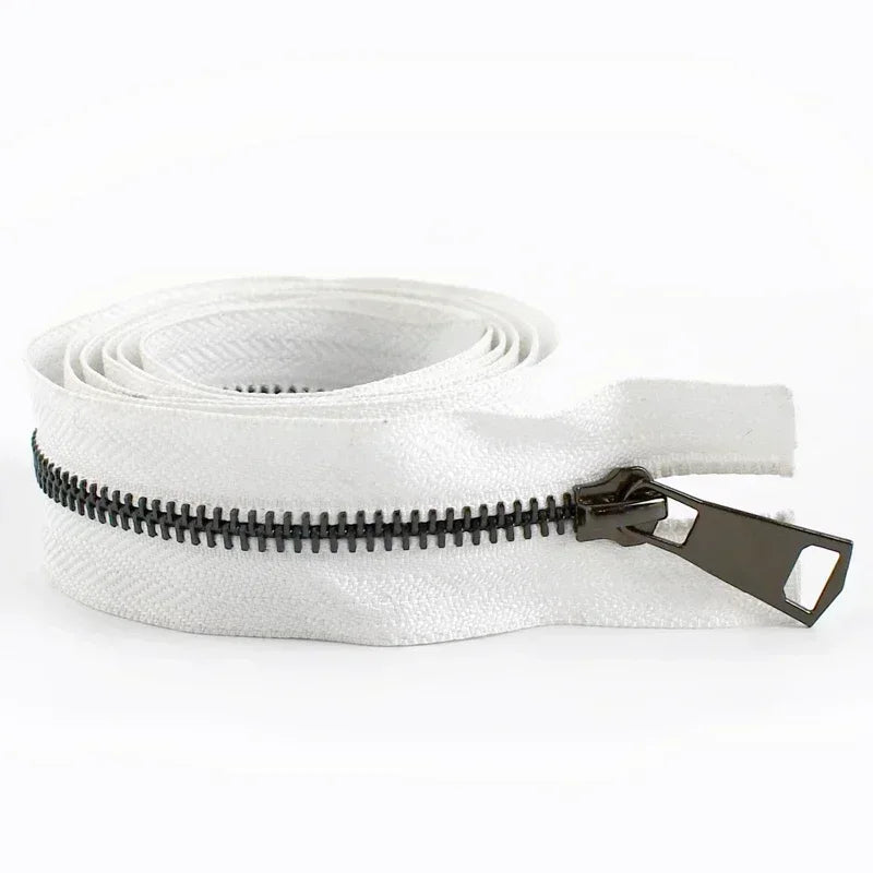 2er Set Metall Reißverschlüsse #5 Auto Lock für Jacken, Taschen, Bekleidung 15-80cm