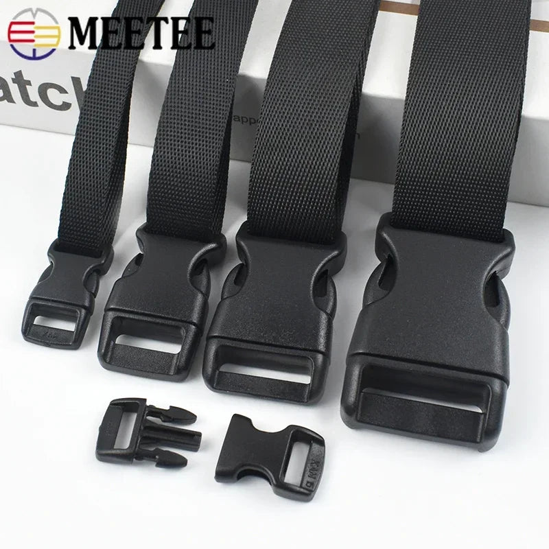 Schwarz Kunststoff Schnellverschluss Schnallen 10-25mm für Gurtband, DIY