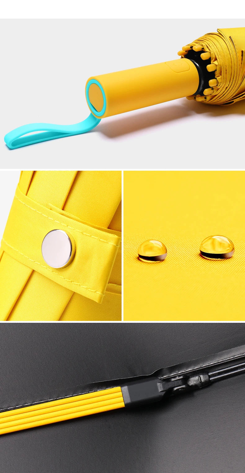 Robuster großer Automatik Regenschirm mit Windschutz und Sonnenschutz