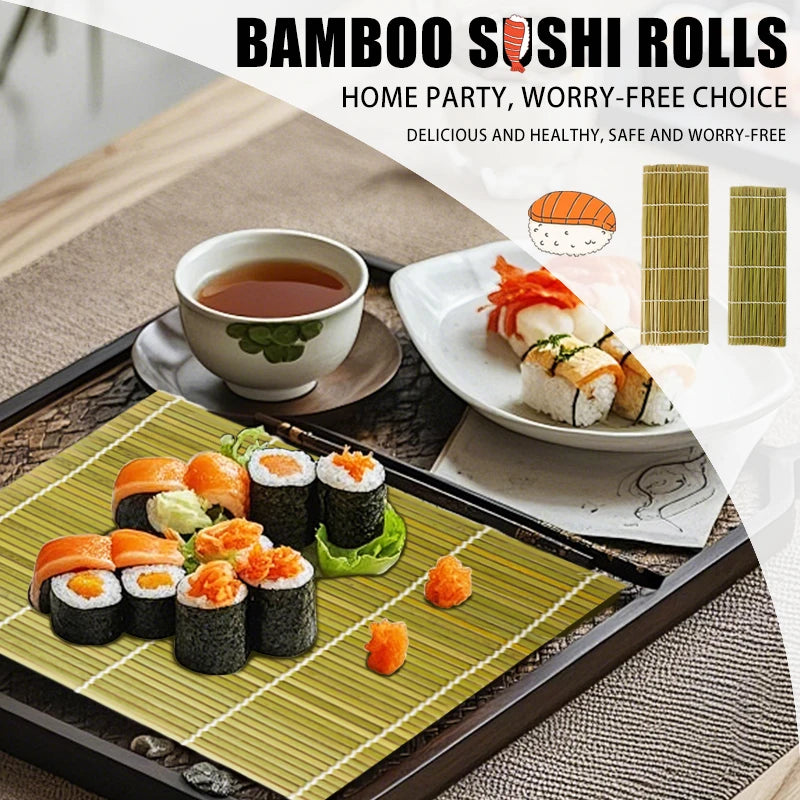 Sushi Bambus Roll Matte Grün für DIY Küchen Sushi Zubehör-Yabubest - Home & More