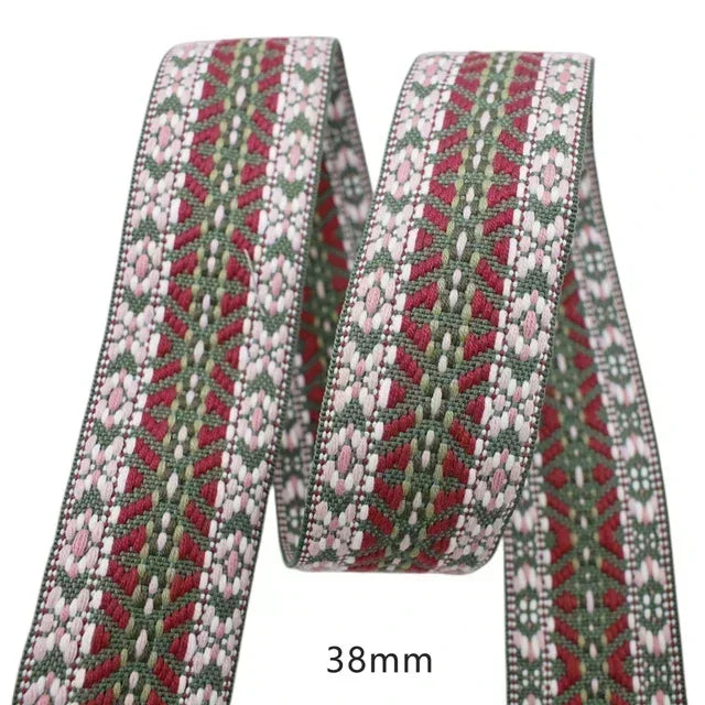 Polyester Baumwoll Jacquard Gurtband 30/38mm für DIY Nähen Zubehör