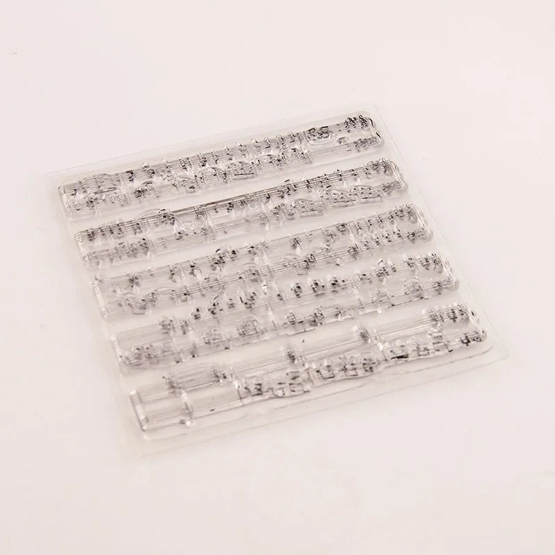 10x10cm DIY Musik Noten Stempel transparent für Sammelalbum - Handkonto