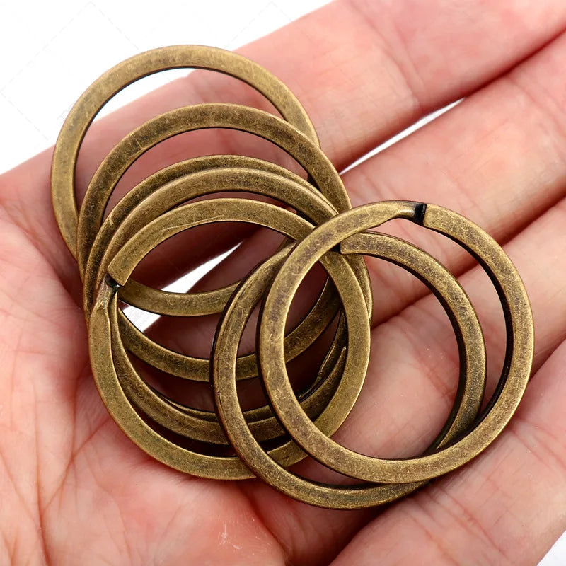 20-tlg. Antike Bronze Schlüsselringe 25-30mm für DIY Schmuckherstellung