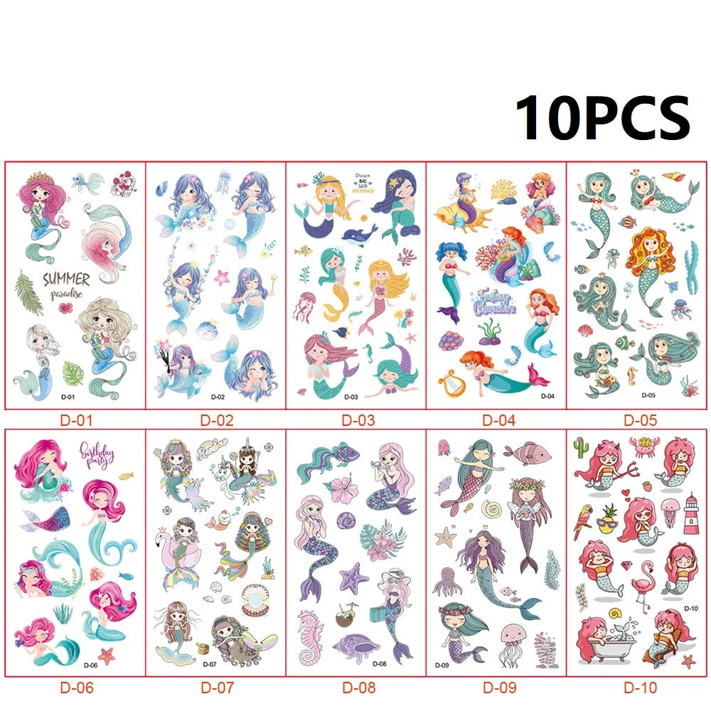 Temporäre Fußball Tattoos Set mit 10 wasserdichten Aufklebern