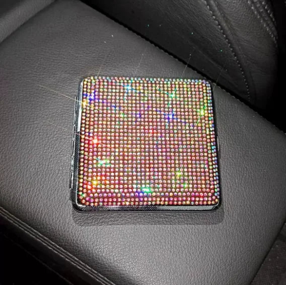 Elegantes personalisiertes Damen Zigarettenetui mit Diamantbesatz