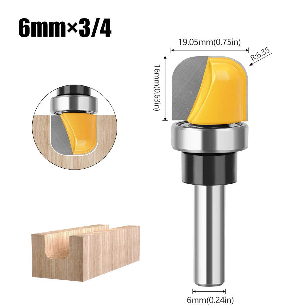 6mm 1/4 Zoll 8mm Schaft Hartmetall Fräser Set für Holzarbeiten