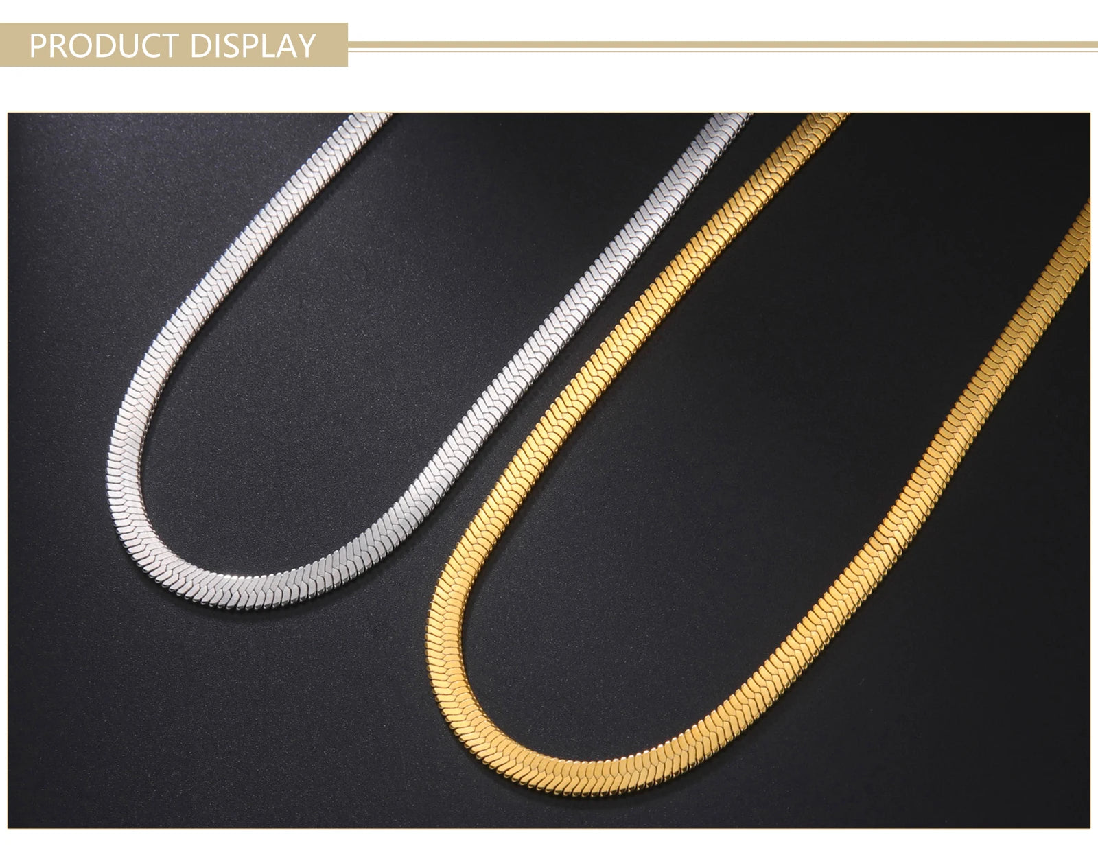 Elegante Edelstahl Schlangenkette für Damen und Herren in Goldfarbenem Design-Yabubest - Home & More