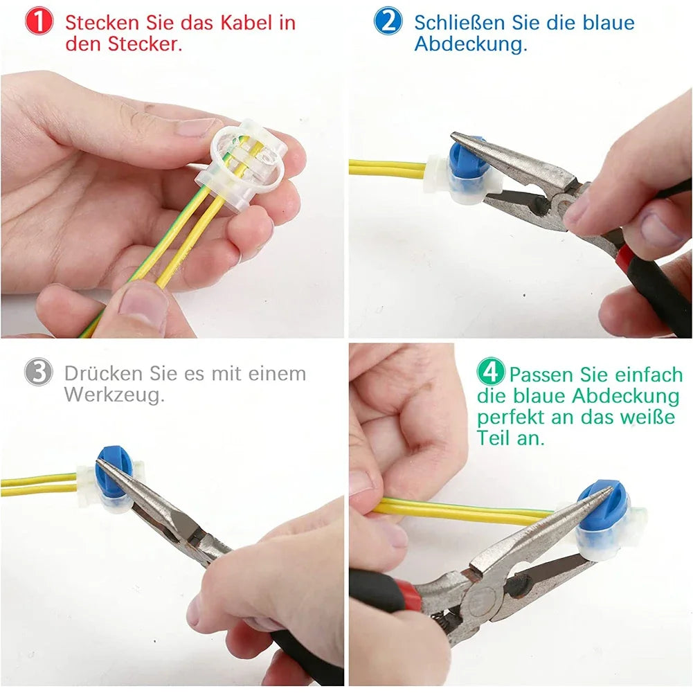 Elektrische wasserdichte Kabelverbinder ohne Abisolieren für Rasenmäher