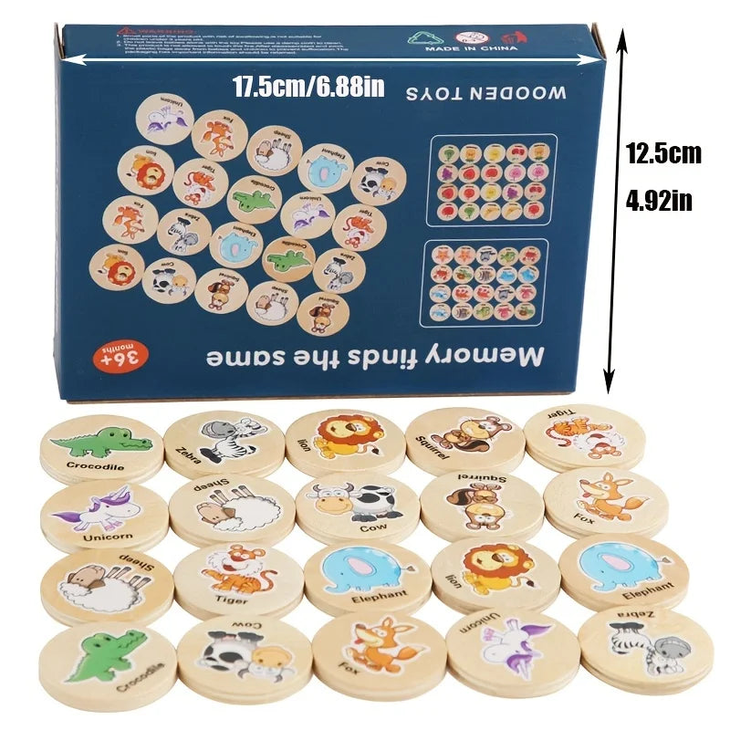 Förderndes Montessori Holzpuzzle mit Tiermotiven – Gedächtnis - Konzentration spielend stärken