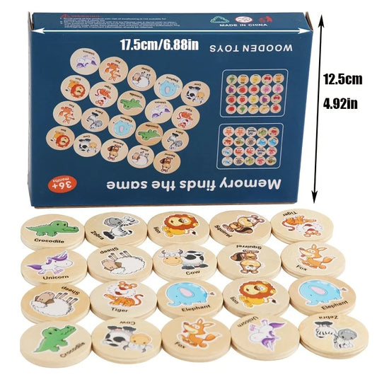 Förderndes Montessori Holzpuzzle mit Tiermotiven – Gedächtnis - Konzentration spielend stärken