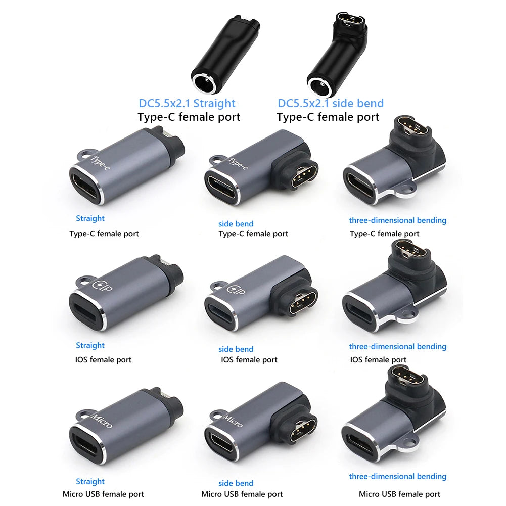 Multifunktions Adapter USB Typ C Micro 8-Pin für Smartwatch Ladegeräte