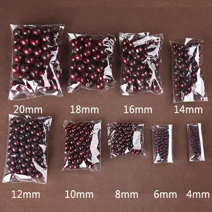 Holzperlen Set 4-20 mm in verschiedenen Farben für kreative Projekte